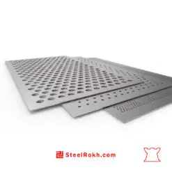 ورق پانچ استیل 304 ابعاد 1000*2000 ضخامت 2 مات 2B چشمه 1.5