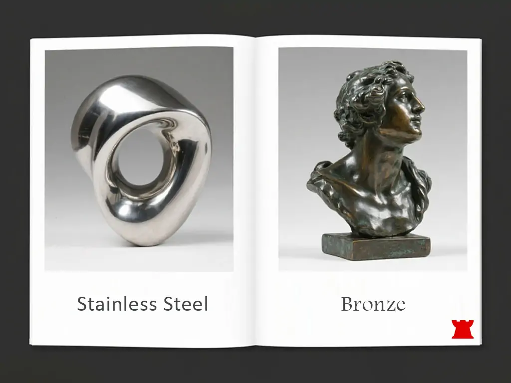 تفاوت مفرغ و استیل-تشخیص مفرغ-آلیاژ مفرغ-تفاوت بین ورق استیل و ورق مفرغ